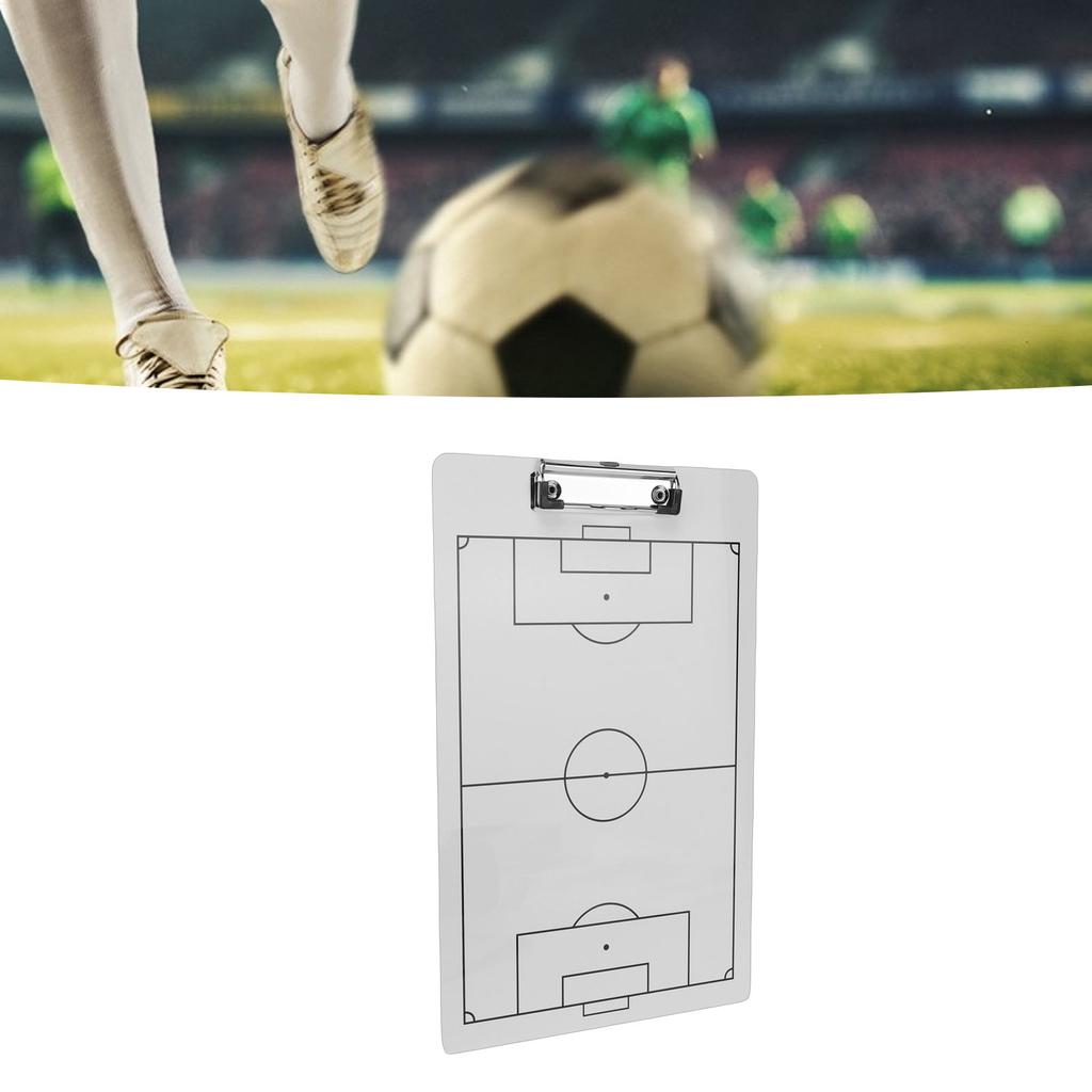 Soccer Dry Erase Board Easy Drawing PVC Soccer Clipboard for Training Strategy Demonstration