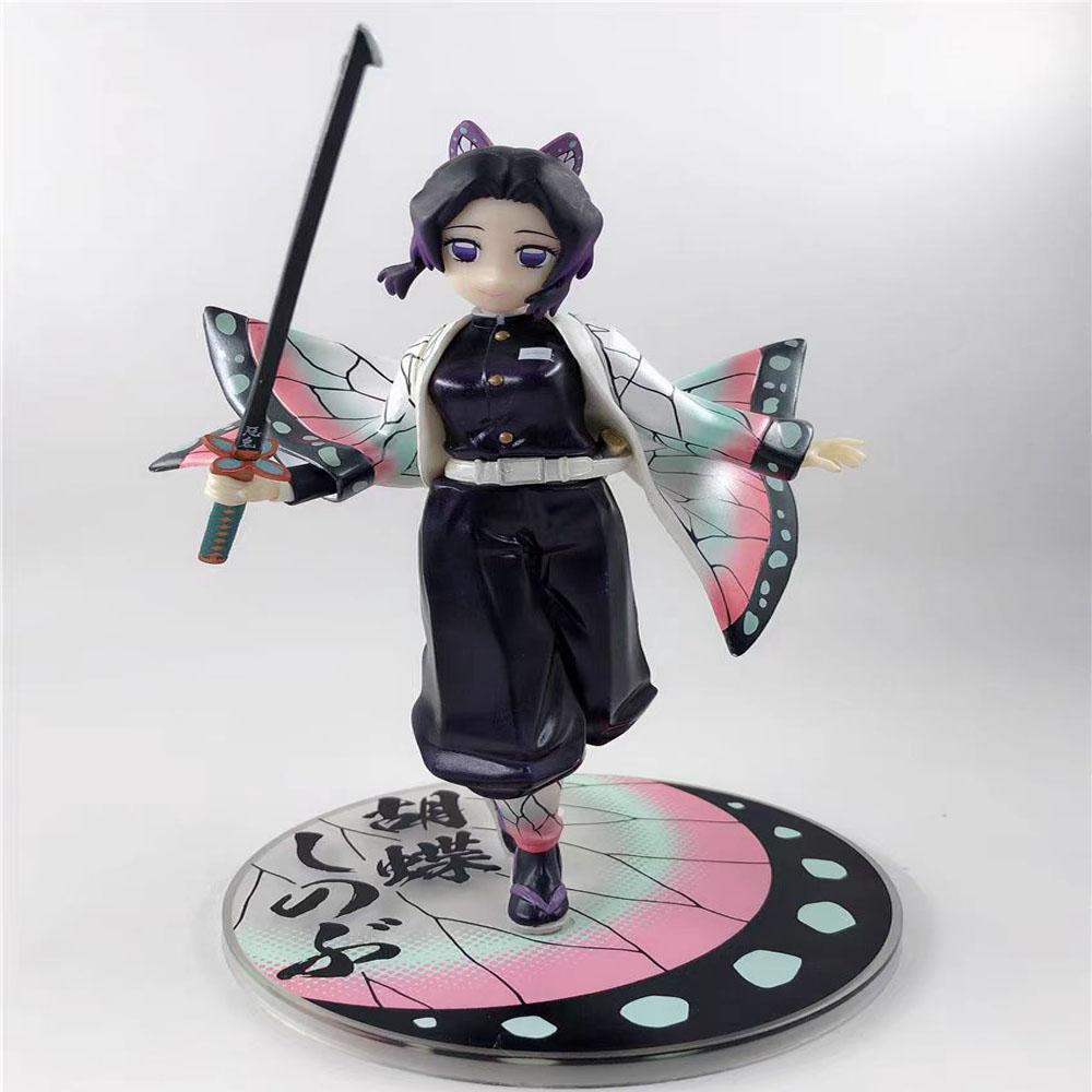 Anime Demon Slayer 17cm Figure Kochou Shinobu Scene Model PVC Action Figure Statue Toys Doll Desktop Decoration Gift