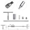 Car Paintless Dent Repair Tools Metal T Puller Removal Kit Slide Hammer Reverse Hammer Tool Auto Body 18Pcs Suction Cup Set