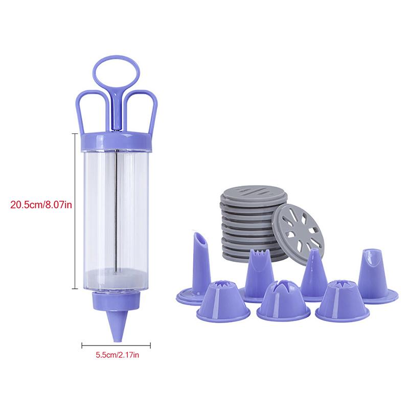 Cookie Press Set With Cake Cream Decorating Syringe Baking Pastry Nozzle