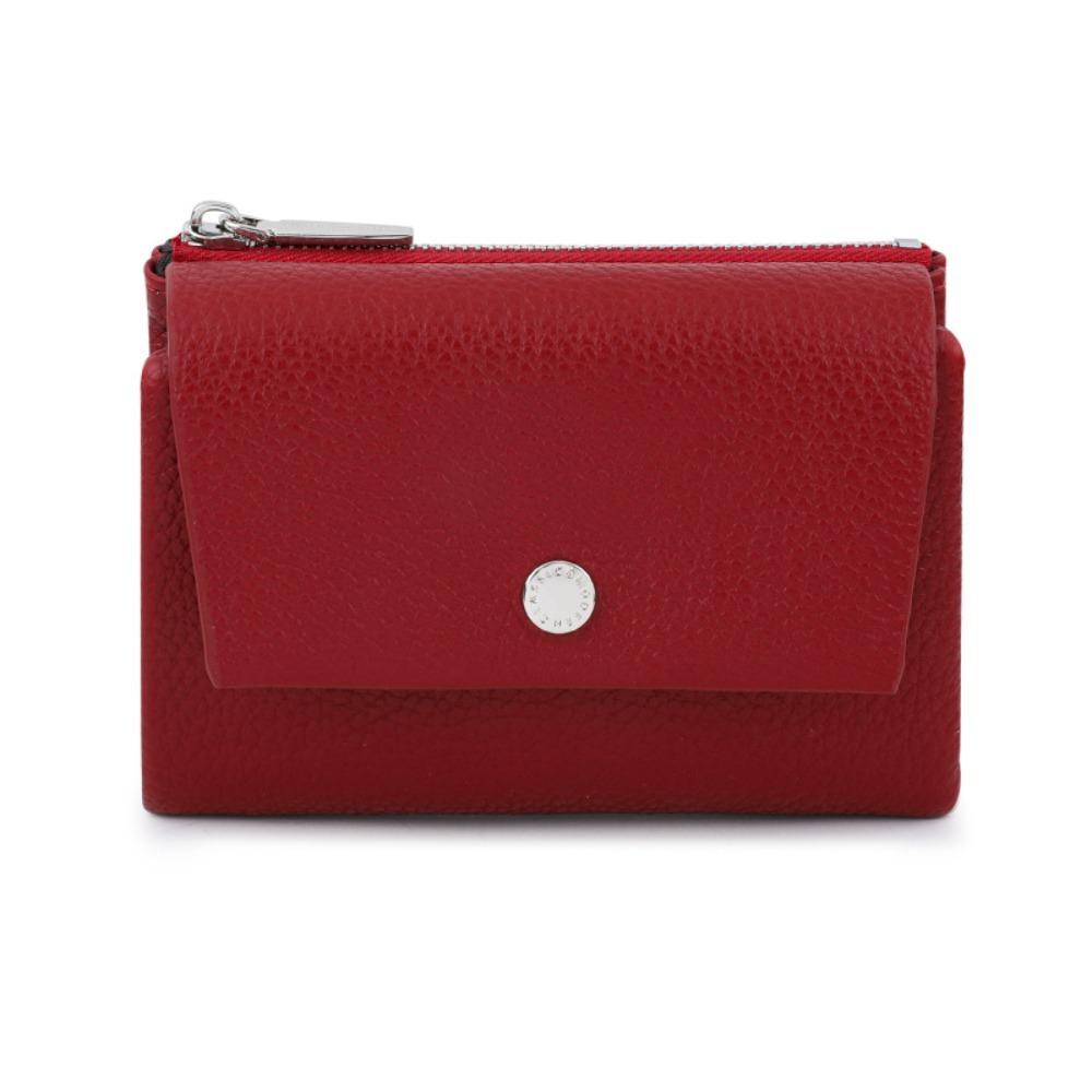 New PU Leather Short Wallet Solid Color Portable Money Bag Multifunctional Coin Purses Women