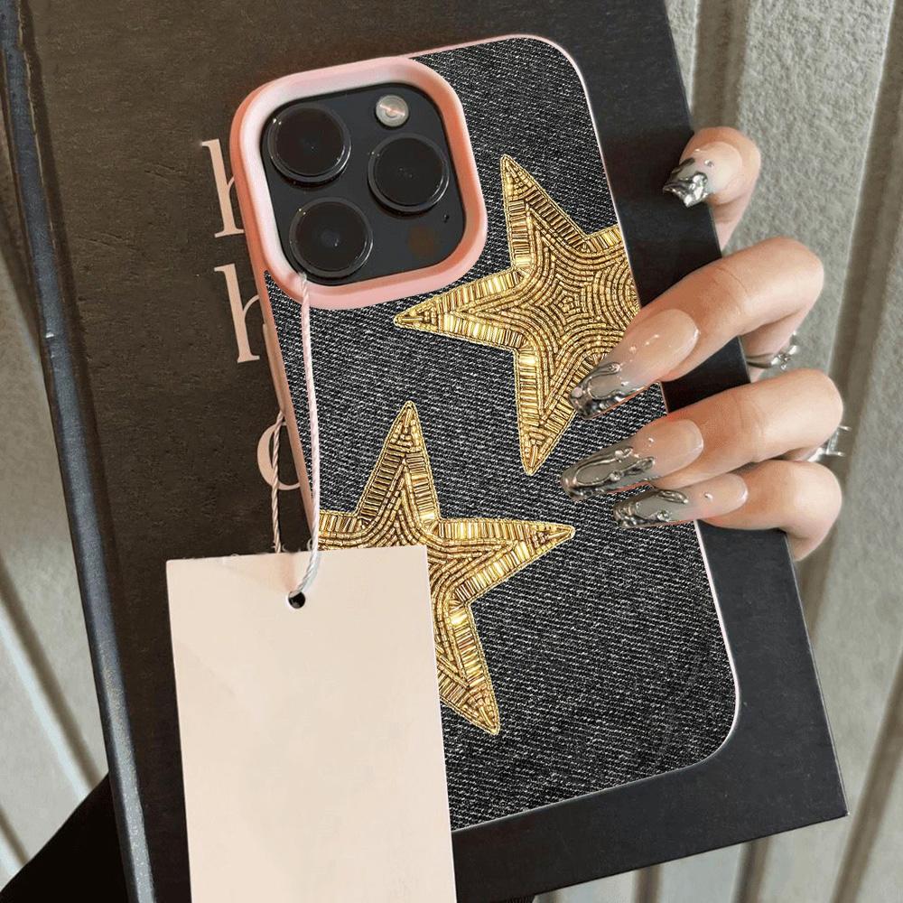 HOT Luxurious Stars Lichee Leather Pattern Phone Case For Redmi Note 14 13 12 11 10 9 8 Pro Plus 4G 5G Shockproof Cover