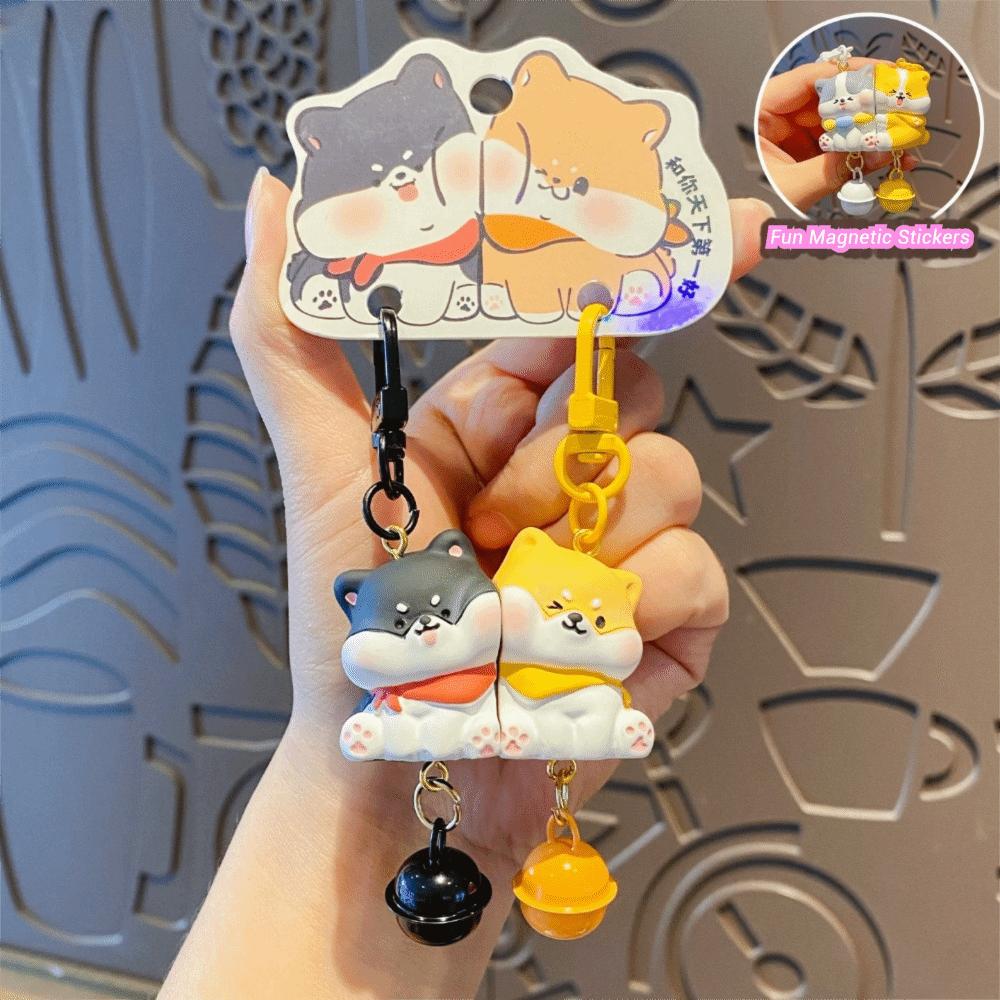 2Pcs/Set Resin Animal Keychain Hanging Keychain Sets Fashion Couple Pendant  Bag Charm