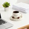 250ml Ceramic Coffee Mugs Cute 3D Foot Cartoon Mug with Saucer Household Tea Cup for Tea Milk Cold Hot Beverages Desk Kitchen