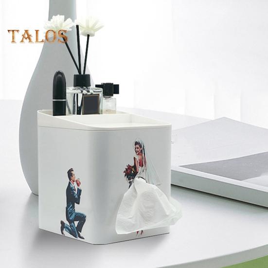 Suport decorativ pentru cutie de șervețele cu capac detașabil Capacitate mare, model unic, cutie de hârtie absorbantă, ornament de birou