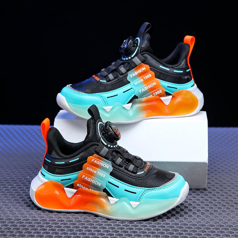 Children Sneaker Kids Non-slip Lightweight Girls Sports Running Tennis Footwear Boys Casual Shoes Leather Student Walking Shoes