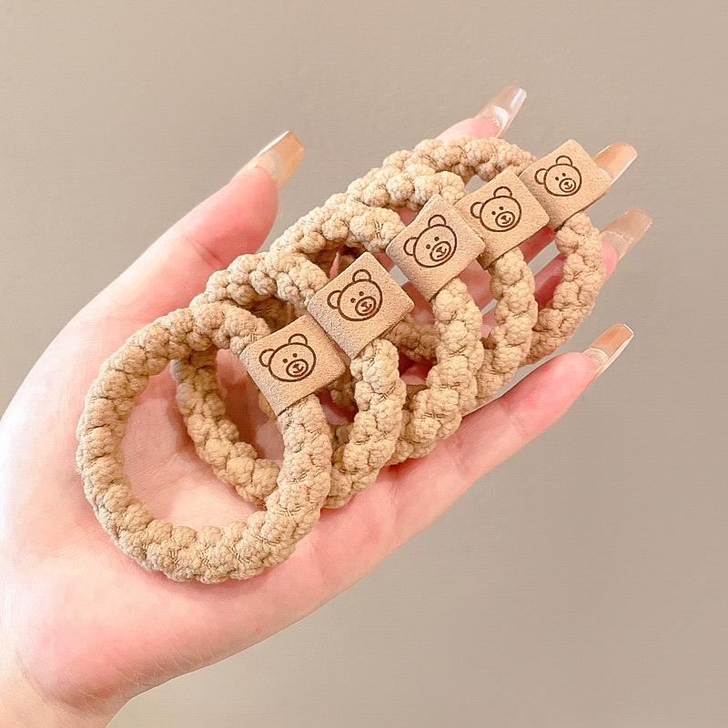 6-Pack Frosted Elastic Hair Rings - Durable, Simple Ponytail Bands for Women
