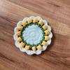 Creative Crochet Round Coasters Handmade Reusable Insulation Pads INS Style Hand-knitted Sunflower Cup Pad Desktop Decoration