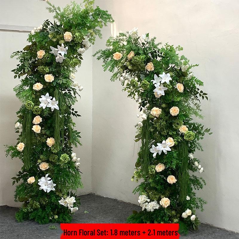 Mori-Style Floral Arch: Silk Flowers & Greenery for Weddings, Proposals, Birthdays, Window Displays & Photo Arrangements