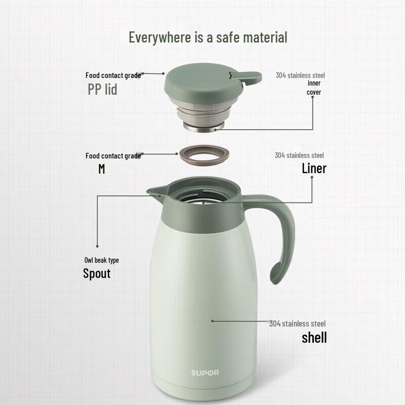 Supor 1.5L Stainless Steel Vacuum Thermos