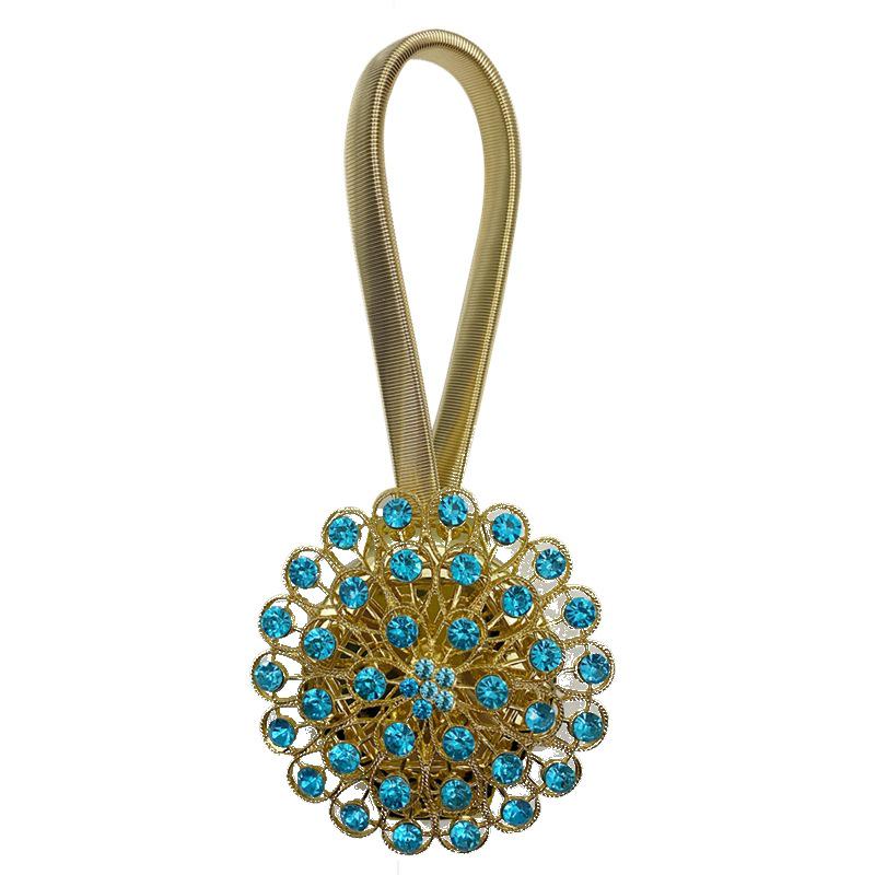

Yukejia European Style Flower Magnet Curtain Tieback, No Punching, Installation-Free, Customizable Colors.