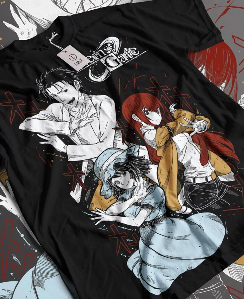 T-Shirt Steins Gate Kurisu Makise, Maglietta Grafica Manga Anime, Camicia Unisex per