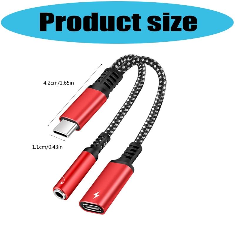 Simultaneous Charging And Sound USB C Adapter For Clear Sound On Phone And Devices