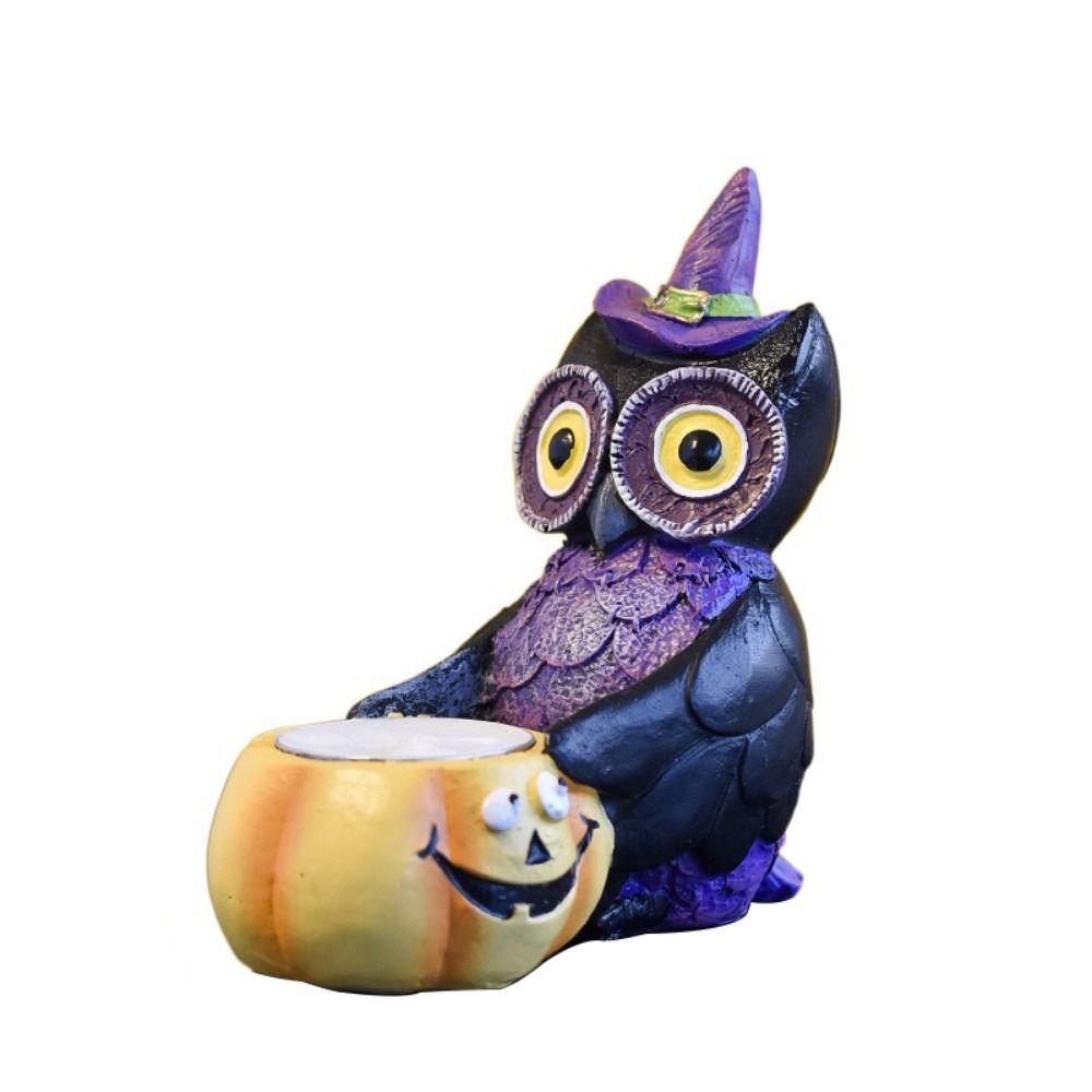 

Смола Готический Подсвечник Сова Мультяшный Подсвечник Сова Украшения Атмосферное Украшение style D