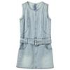 Sancai Retro Sleeveless Denim Mini Dress