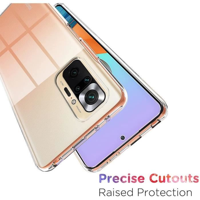 Coque de Protection - E.F.CONNECTION - Redmi Note 10 Pro 5G - Souple - Transparent - Verre Trempé
