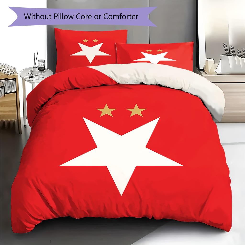 SK Prague Slavia Pattern Bedding,Quilt Set Quilt Cover Pillowcase Home Birthday Gift (1 * Duvet Cover + 2 * Pillowcase, Without Core)