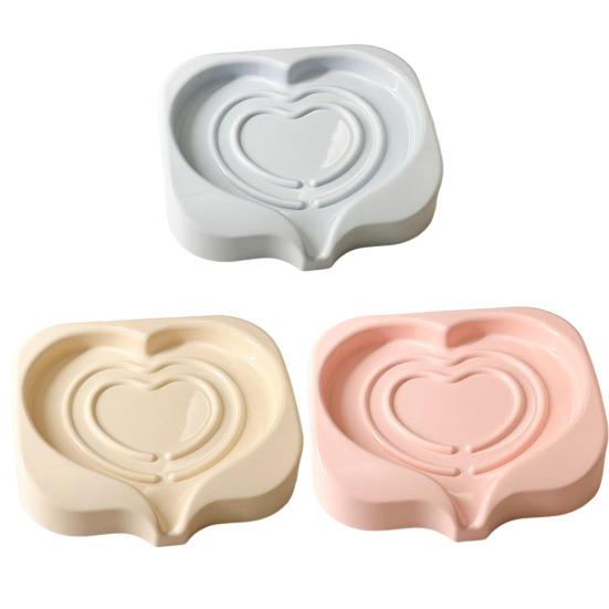 Soap Box Holder with Quick Drain Design Anti-Slip Base Functional Soap Holder Plastic Soap Dish Bathroom Decor