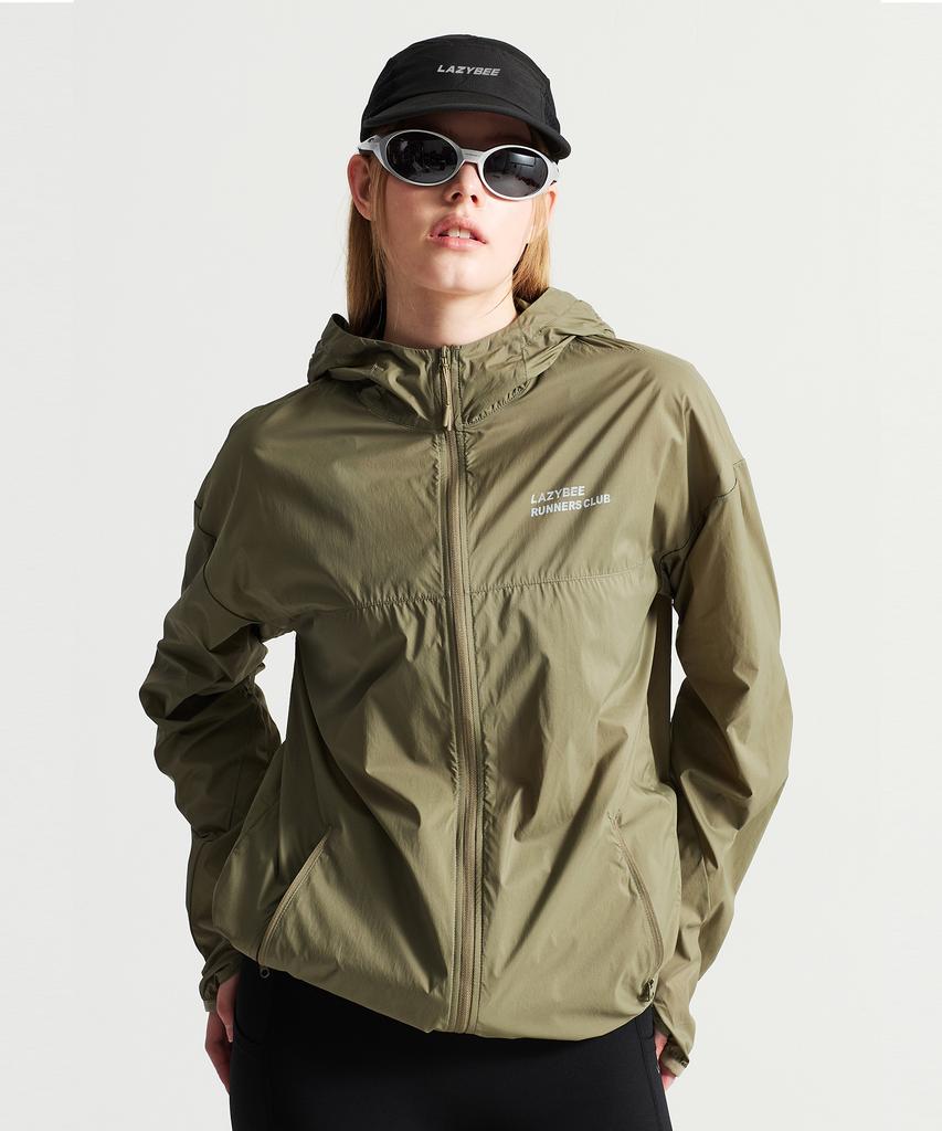 Lazybee [Summer] Ultralight Packable Air Glide Reflect Windbreaker Jacket M Khaki