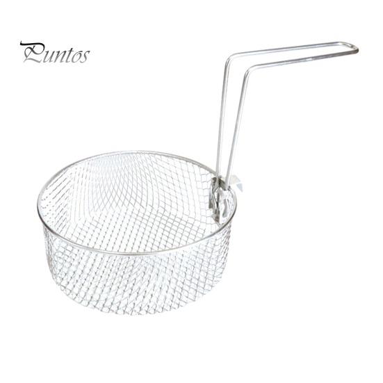 Heat Resistant Mesh Strainer Stainless Steel Frying Basket, with Handle, Strainer, Durable Basket Multi Use Deep Fryer Tool, for Kitchen Chips