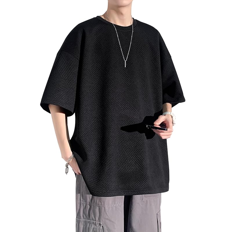 

[Candy Kiosk] summer clothes men s t-shirt short sleeve half sleeve Relaxing big size Fashionable Popularity Plain color comfortable quick drying crew