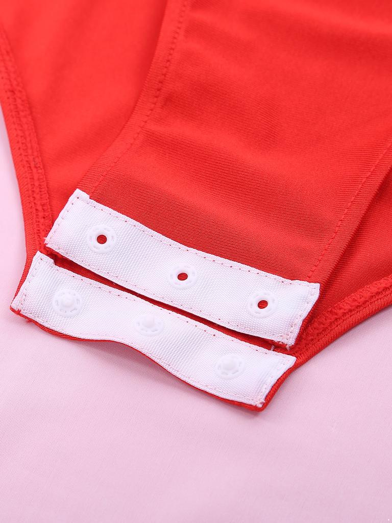 Womens Lyrical Dance Gradient Dress Mesh Long Sleeve Irregular Hem Back Keyhole Leotard Figure Skating Modern Costume