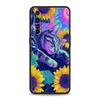 Soft TPU For Realme 11 10 9 Pro Plus GT2 GT3 GT5 C21 C25 C35 C53 C55 C67 Pro 5G Phone Case Cute Color Starry Sky Black Cat Capas