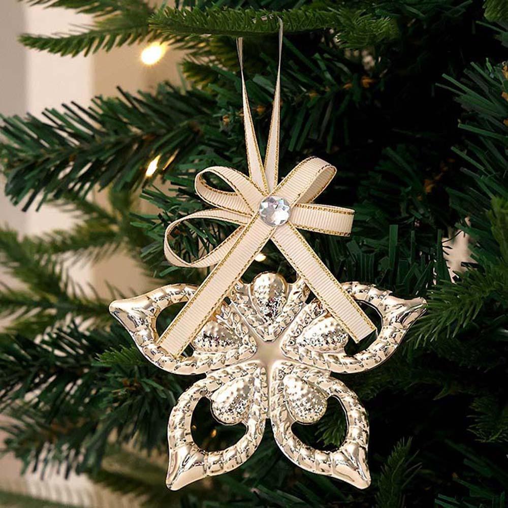 Crystal Drop Metal Christmas Ornaments Tinplate Material Holiday Hanging Decor Winter Weddings
