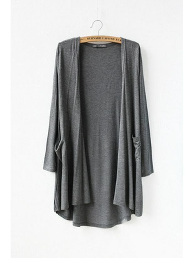 

Женский модальный кардиган на весну/лето - Длинный рукав, средней длины, большого размера, свободный, легкий, защита от солнца для пляжа или комфорта в помещении с кондиционером. One Size