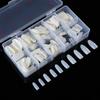 500 Nail Art Pieces/Box, French Manicure Tips, Full-Coverage And Half-Coverage False Nails, Natural White And Transparent