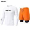 Heren UV-Bescherming Rash Guard Set Lange Mouw Zwemshirt Sneldrogende Boardshorts Snorkelen Surfen Kajakken