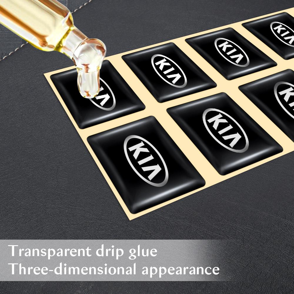 2026 Hot Car Sticker Car Interior 3D Epoxy Emblem Sticker Decoration Accessories For KIA Ceed Sportage Rio 3 Proceed K K5 Sedona