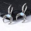 Retro Wikinger Creolen für Männer Jungen, Edelstahl Harz Mond Creolen, Neuer Modeschmuck Geschenk