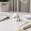 Kompaktes Schreibtisch-Ornament Katzen-Ornament, 3D-gedruckte Dekoration zur Entspannung, Tier-Accessoire mit matter Textur, Gesichtsbedeckende Figur zur Dekoration, Klein
