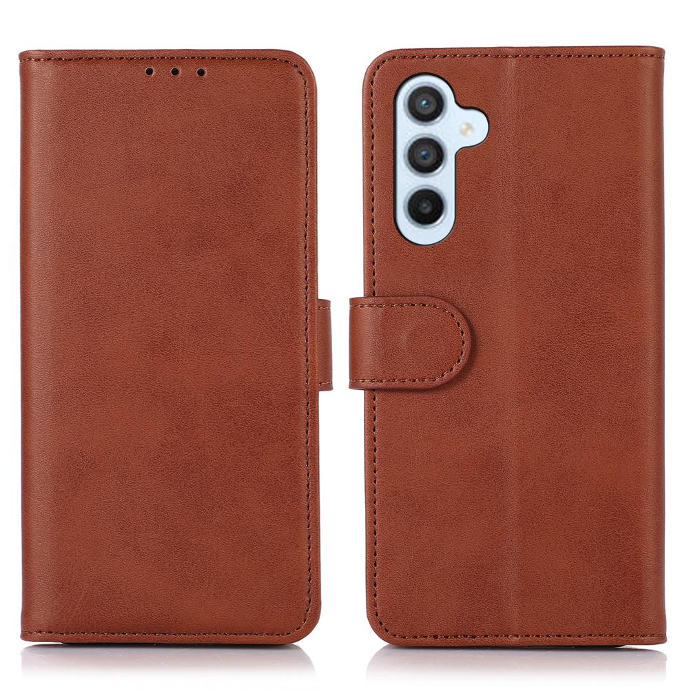 For Samsung Galaxy S25 FE Case Cowhide Texture Leather Wallet Phone Cover with Stand