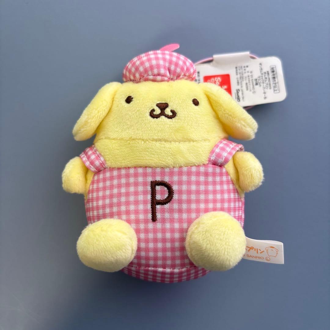 Pompompurin gingham check overalls mascot