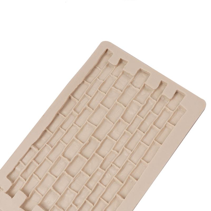 Brick Wall Texture Silicone Chocolate Mould Cake Decor Kitchen Baking Accessory