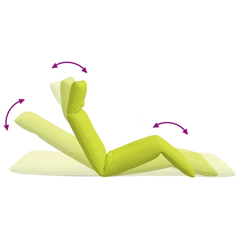 Foldable Sun Lounger Neon Green 175 X 54 X 8.5 Cm Oxford Fabric