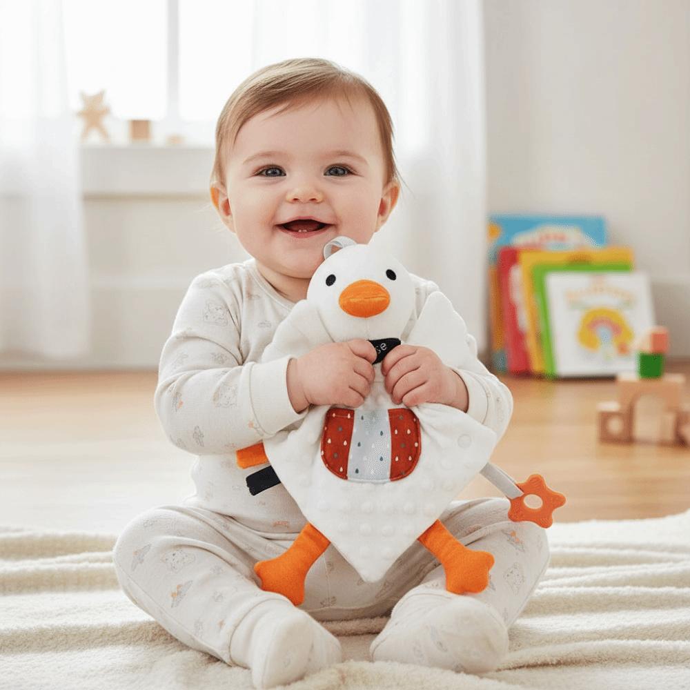 Squeaky Sound Plush Animal Wind Chime Crinkle Sound Plush Infant Baby Rattle  Car Seat Use