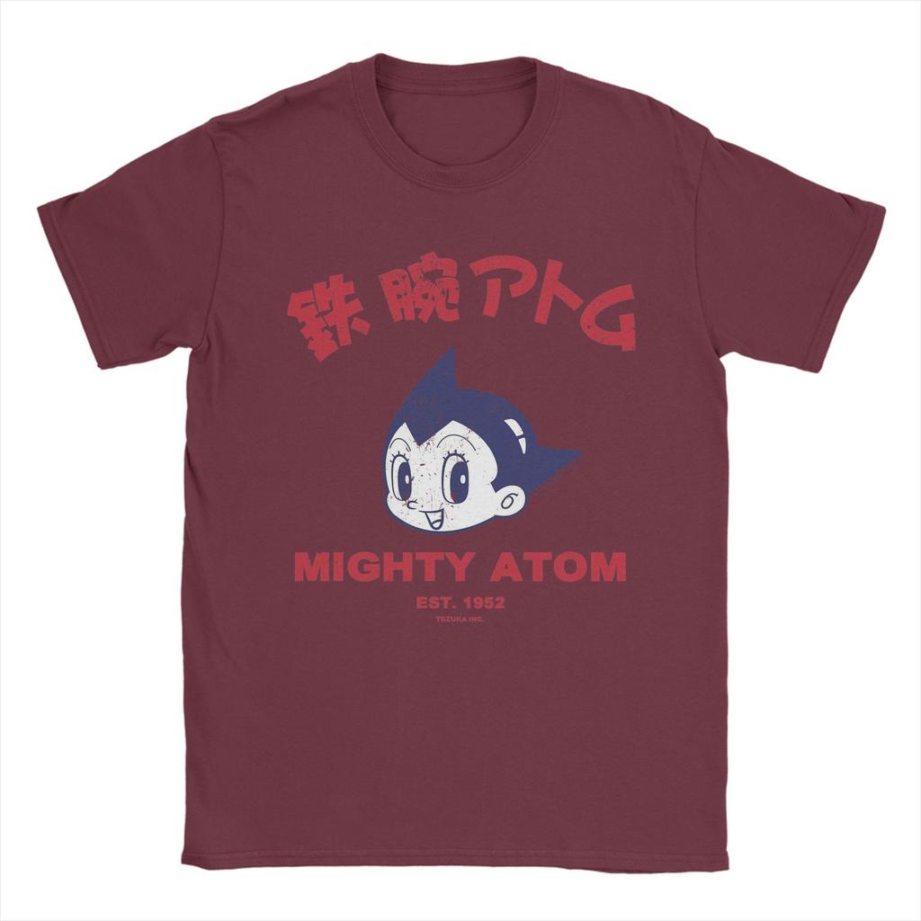 Mens Mighty Atom Astro Boy Est 1952 Vintage Style T Shirts Pure Cotton Tops Novelty Short Sleeve O Neck Tees 4XL 5XL TShirts