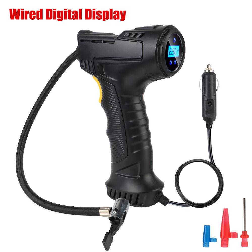 Car Tire Inflator Digital Display Car Air Compressor Portable 120W Inflatable Pump for Car Bicycle 75PSI With LED Light