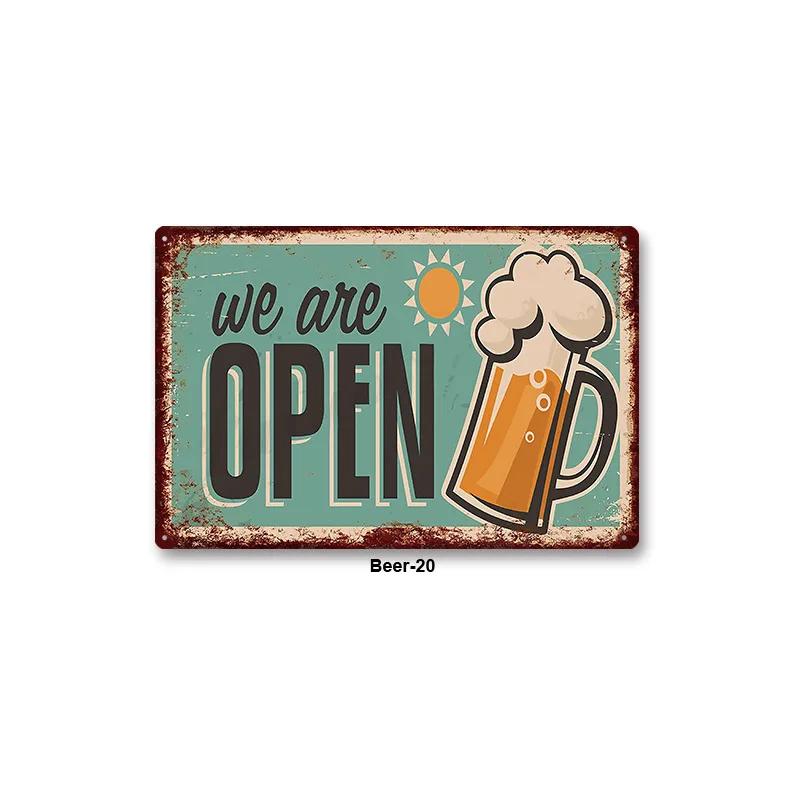 Metal Sign Bar Pub BBQ Shop Wall Painting Tin Sign Decor Beer Wine Alcohol Poster Vintage Tinplate Plaque Shabby Art Decoration
