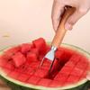Wooden Handle Watermelon Scoop Stainless Steel Slicer Tools Multifunctional Fruit Scooper  Kitchen