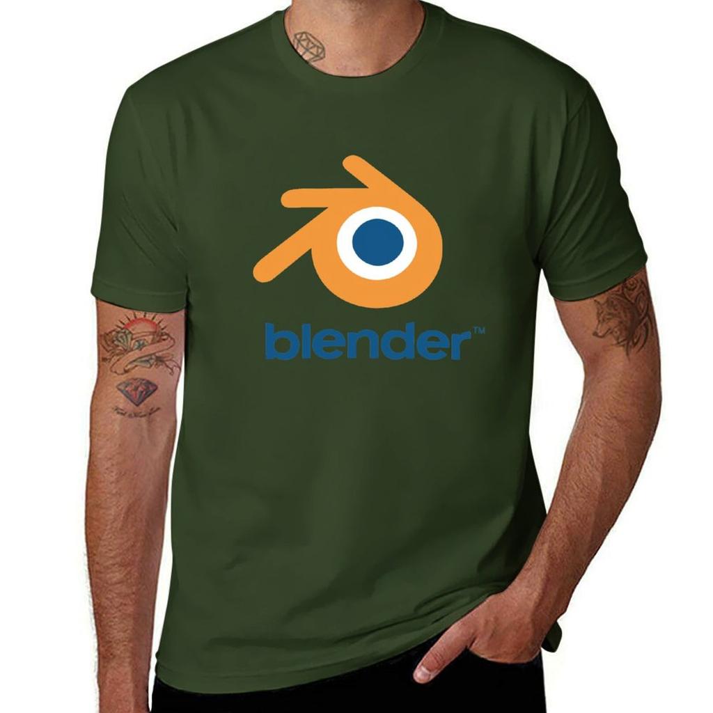 Camiseta de licuadora Manga corta Camiseta blusa lisa negra camisetas hombre