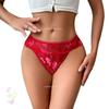 Sexy Lace Hollow Red Women G-string Low Rise Breathable Comfortable Lady Thongs Hollow High-quality Underwear