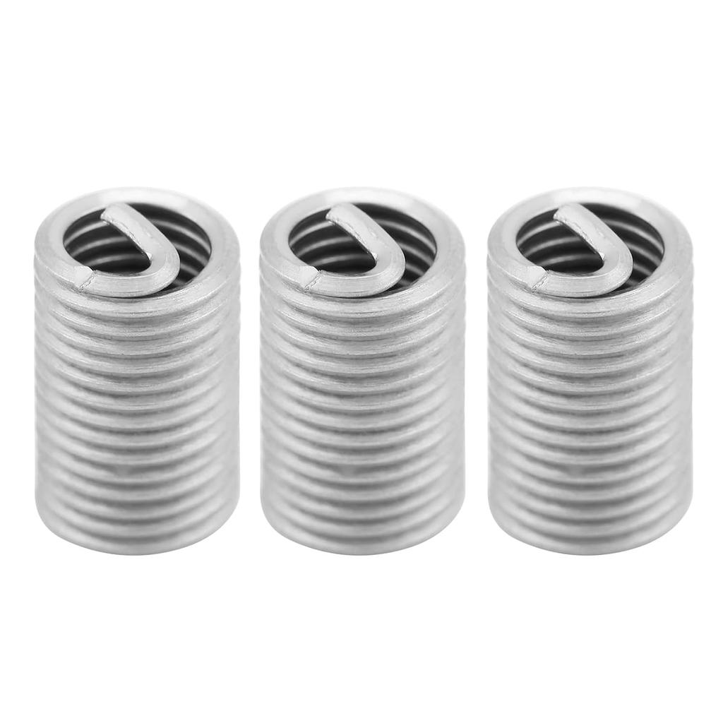 Gewindereparatureinsatz, 50 Stück SS304 Edelstahl Drahtwendel Helicoil Gewindereparatureinsatz Sortimentskasten M6 x 1,0 x 3D Länge