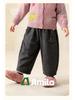 Tongbei 2025 Winter Girls' Double-Layer Fleece-Lined Casual Pants - Thick, Warm, Versatile Fashion.