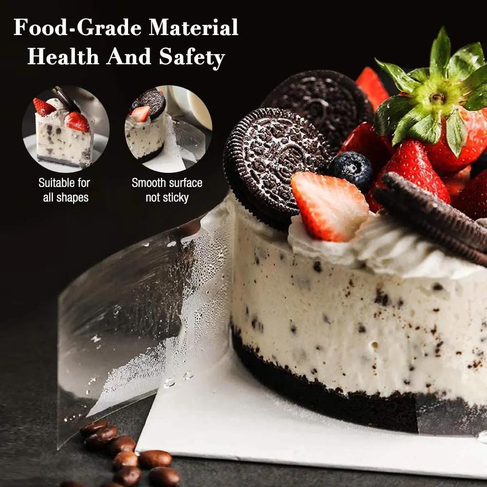 8/10/12/15/20Cm Cake Collars Transparent Acetate Roll Clear Acetate Strip Cake Sheet Cake Decorating For Chocolate Mousse Baking