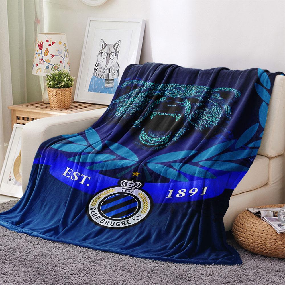 1PC Club Brugge K.V Patterned Flannel Blanket Suitable For All Seasons for Home Decor Warmth and Comfort Gifts Holiday Present