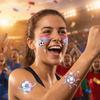 Gradient Soccer Them Temporary Tattoos Cartoon Body Stickers Disposable Face Stickers  Celebrating